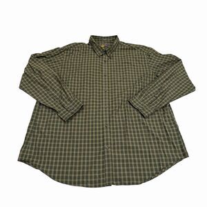 Eddie Bauer First Ascent Shirt Mens 2XL Relaxed Long Sleeve Button Green Plaid